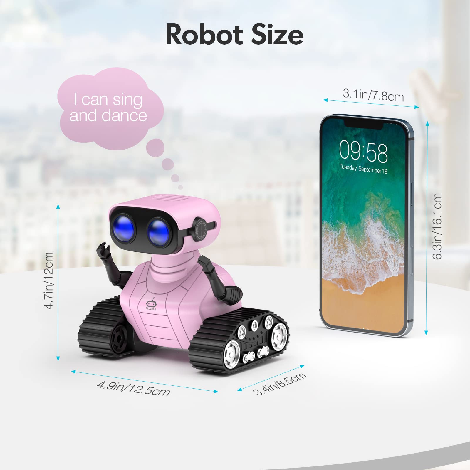 ALLCELE Robot USB charging cable enables quick recharging.