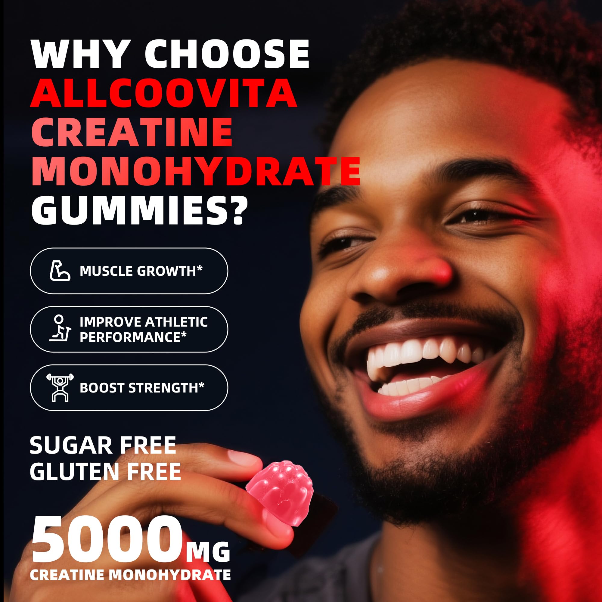 Allcoovita creatine gummy low temperature casting preserves creatine stability