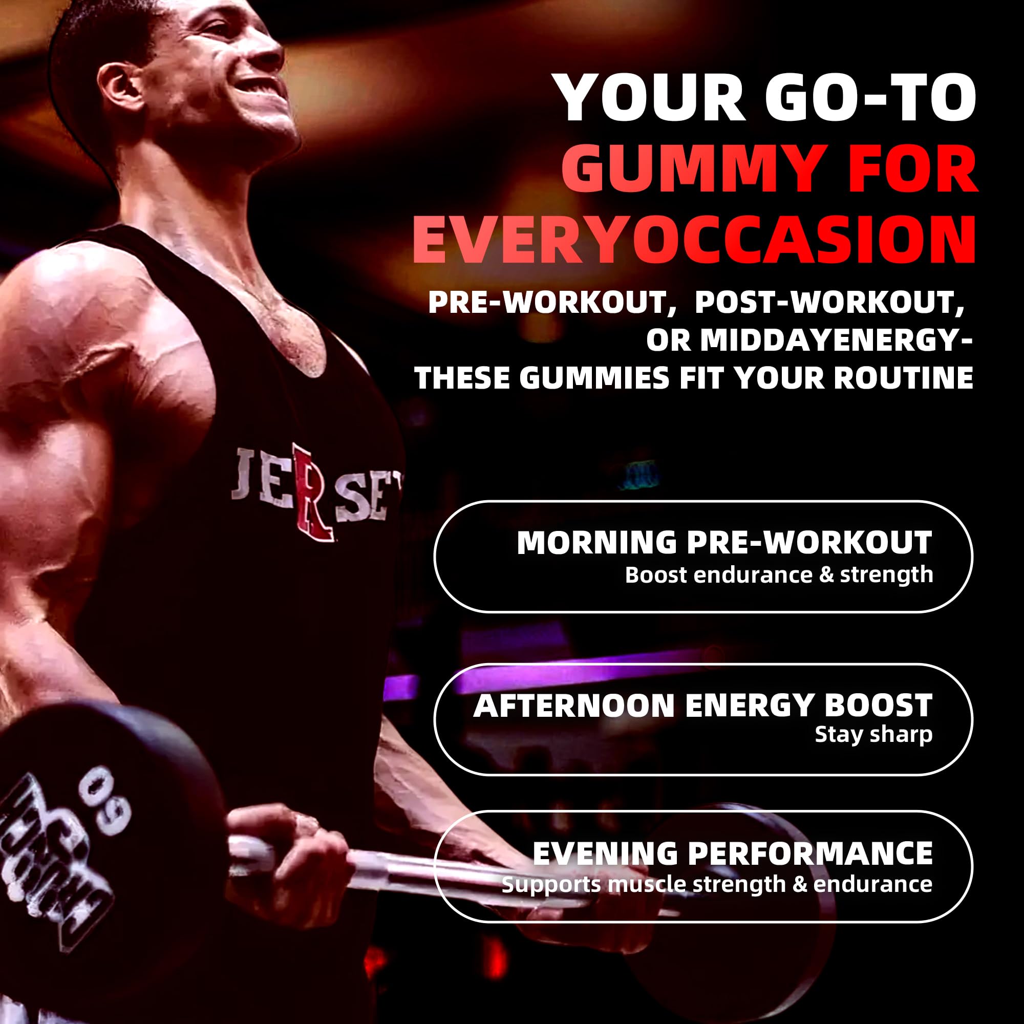 Allcoovita creatine gummy memory and focus support with strawberry flavor