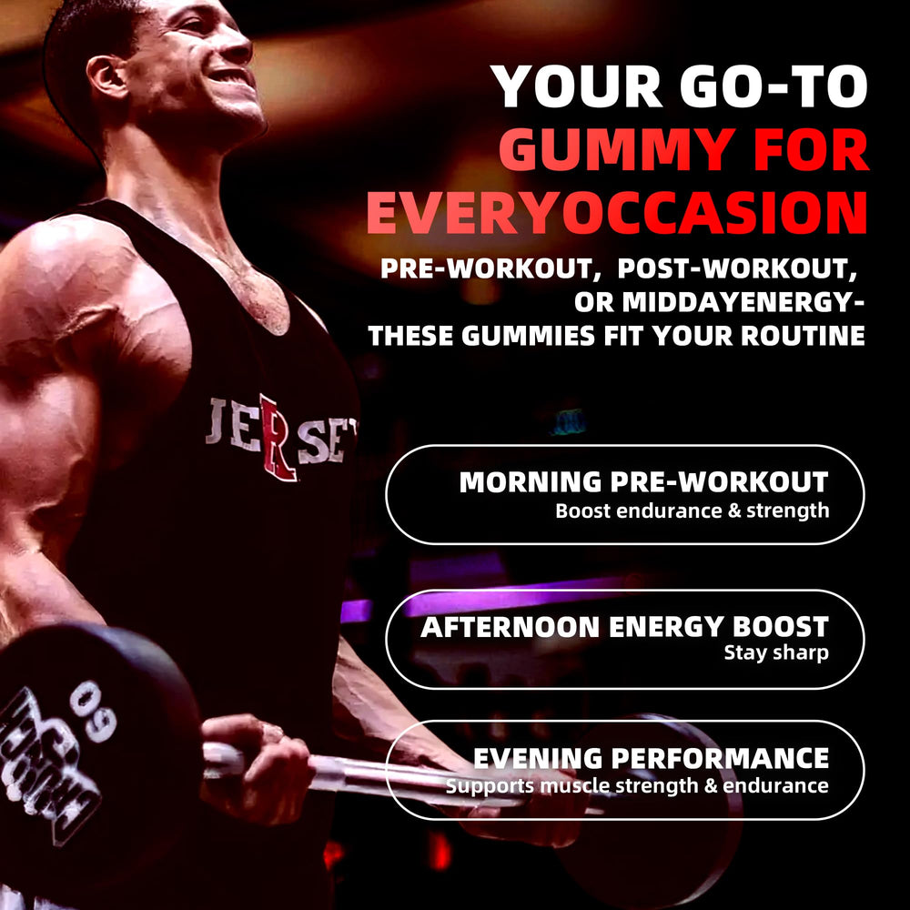 Allcoovita creatine gummy memory and focus support with strawberry flavor