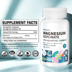 Allcoovita Magnesium Glycinate capsules ready for daily use and gentle stomach support.
