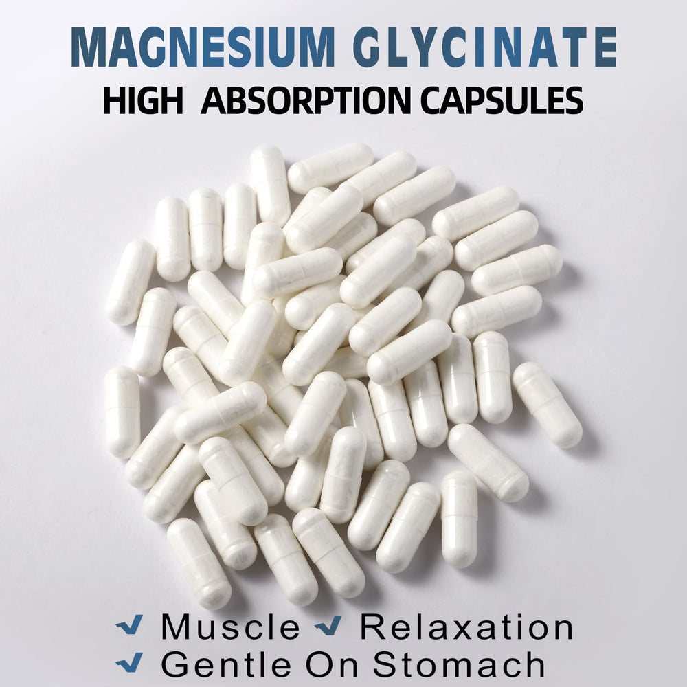 Desk scene with bottle implies travel-friendly magnesium support on the go.