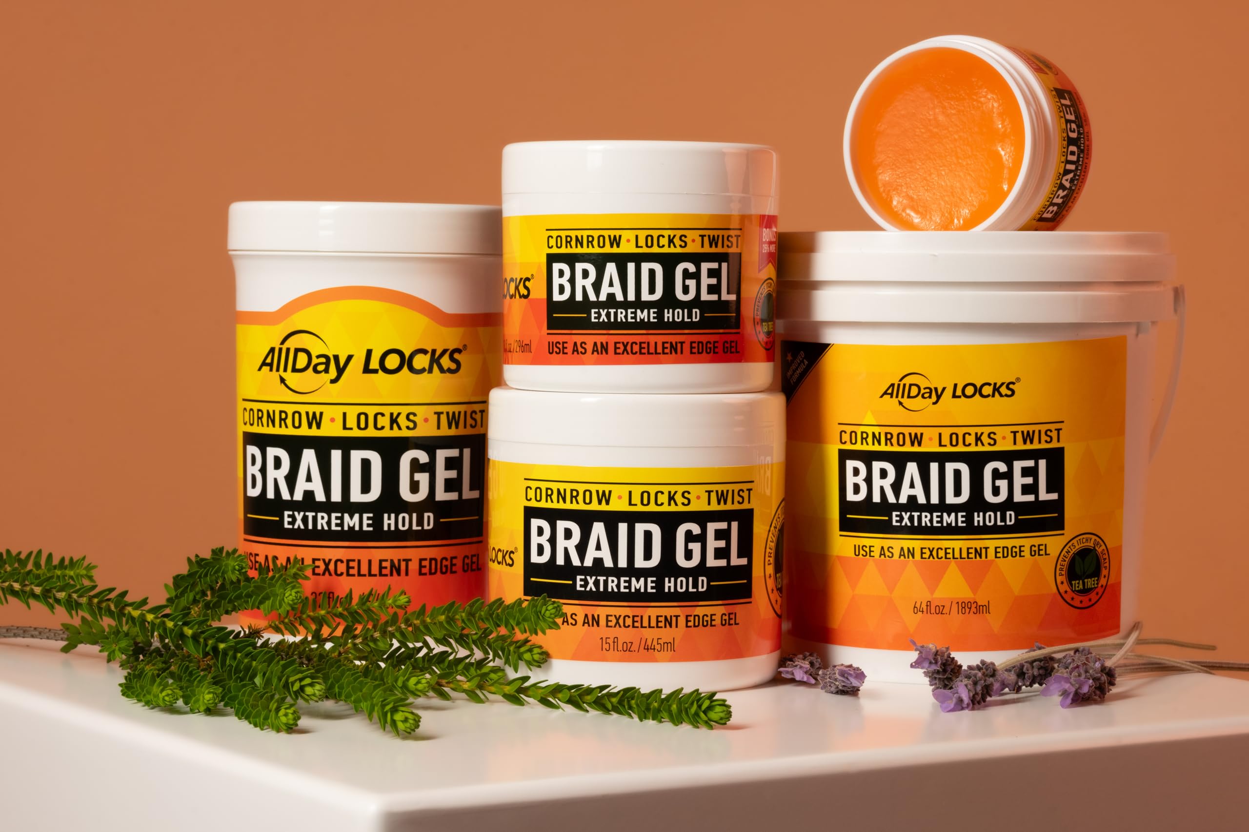 AllDay Locks Braid Gel Extreme Hold closeup texture reveals moisturizing formula