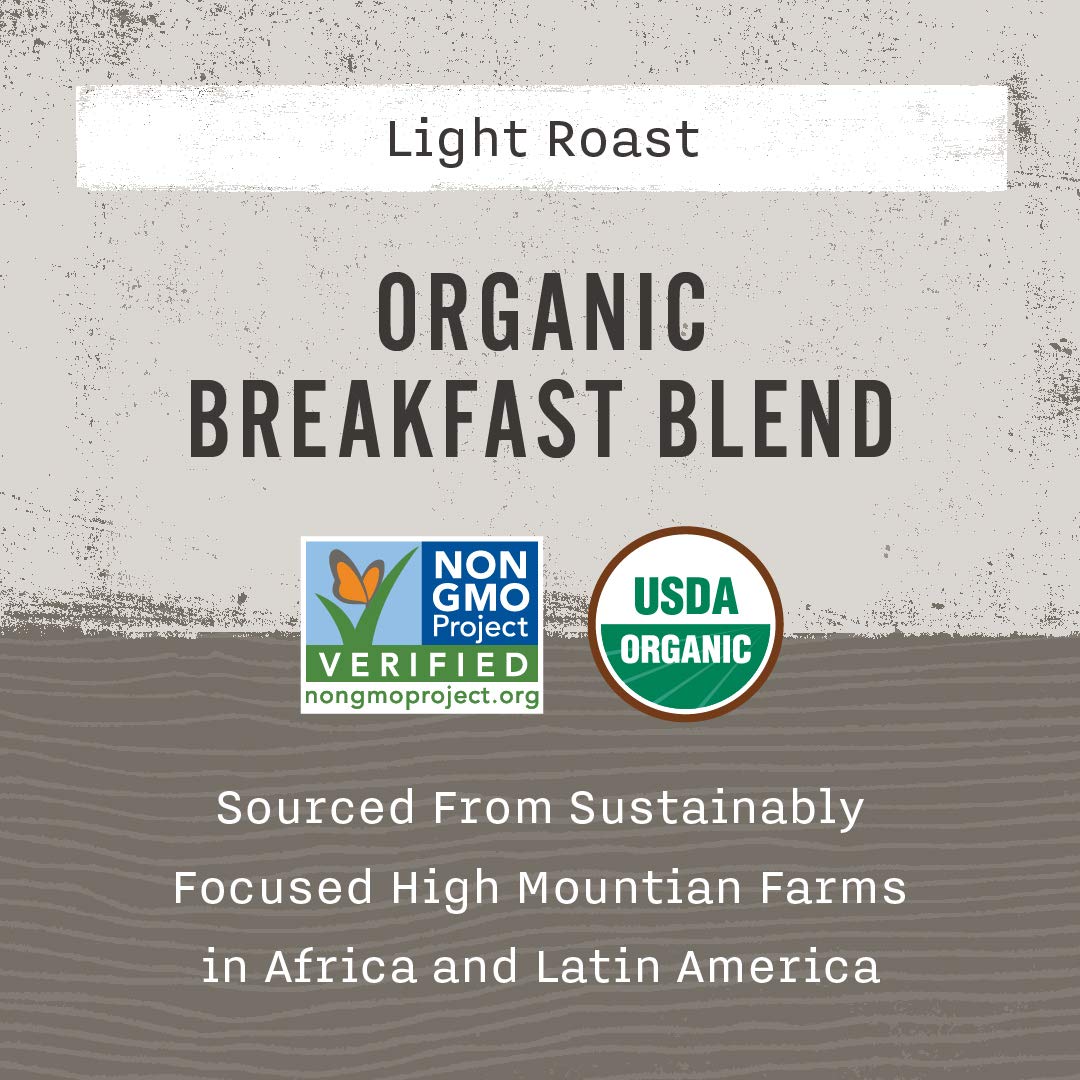 Allegro Organic Breakfast Blend Ethiopian washed beans, clean flavors and smooth finish.