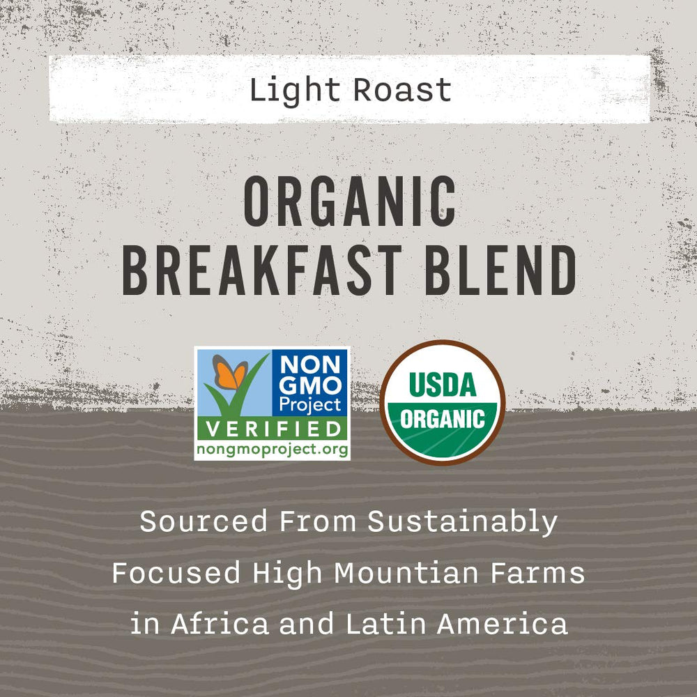 Allegro Organic Breakfast Blend Ethiopian washed beans, clean flavors and smooth finish.