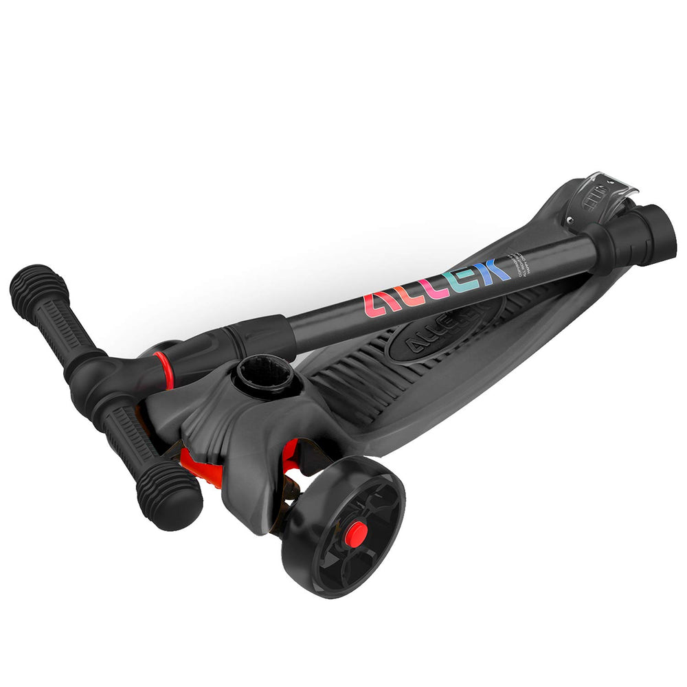Allek Kick Scooter B02 indoor use with floor-friendly PU wheels protects wooden floors.
