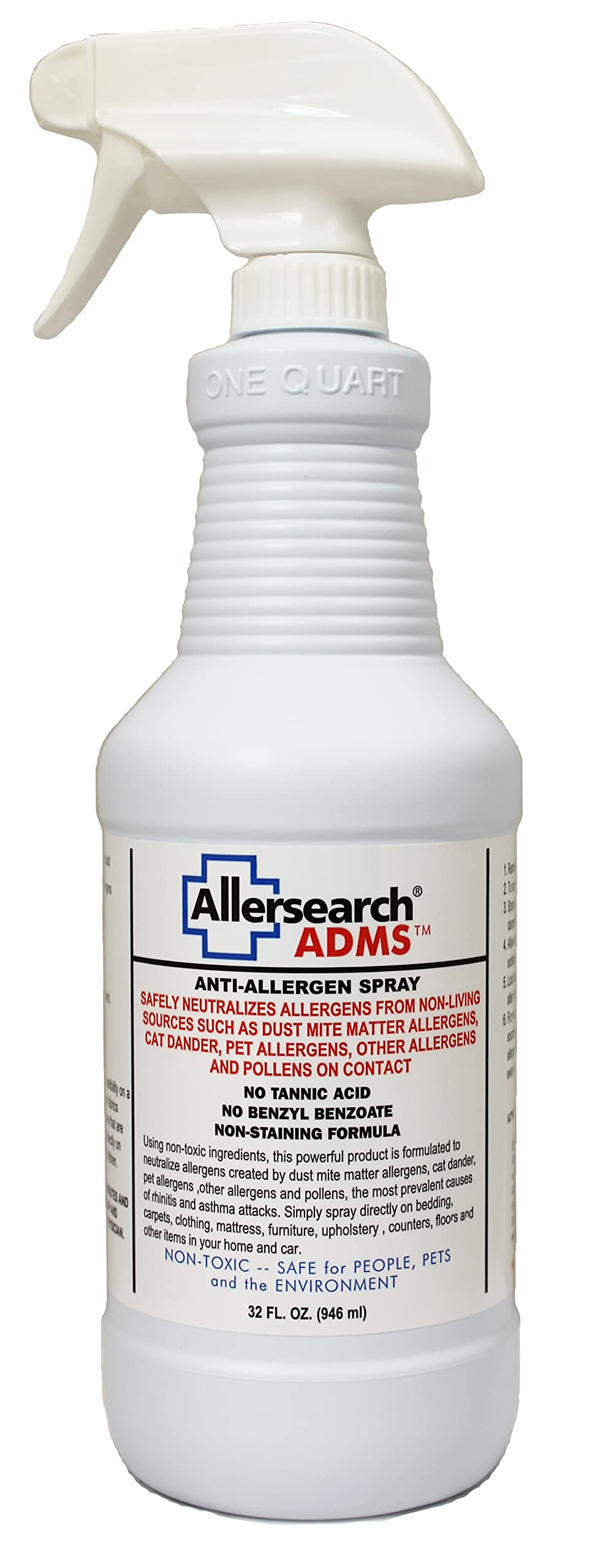 Allersearch ADMS bottle for allergen control on surfaces