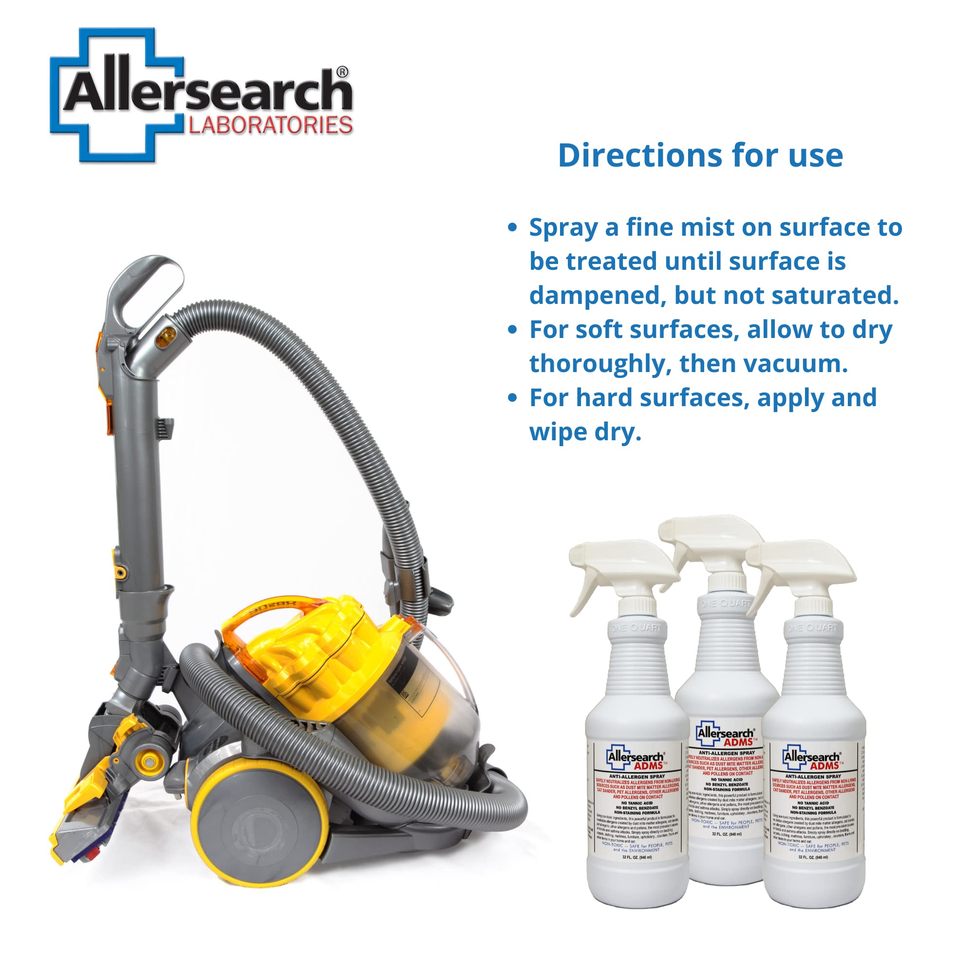 Allersearch ADMS coverage up to 600 sq ft