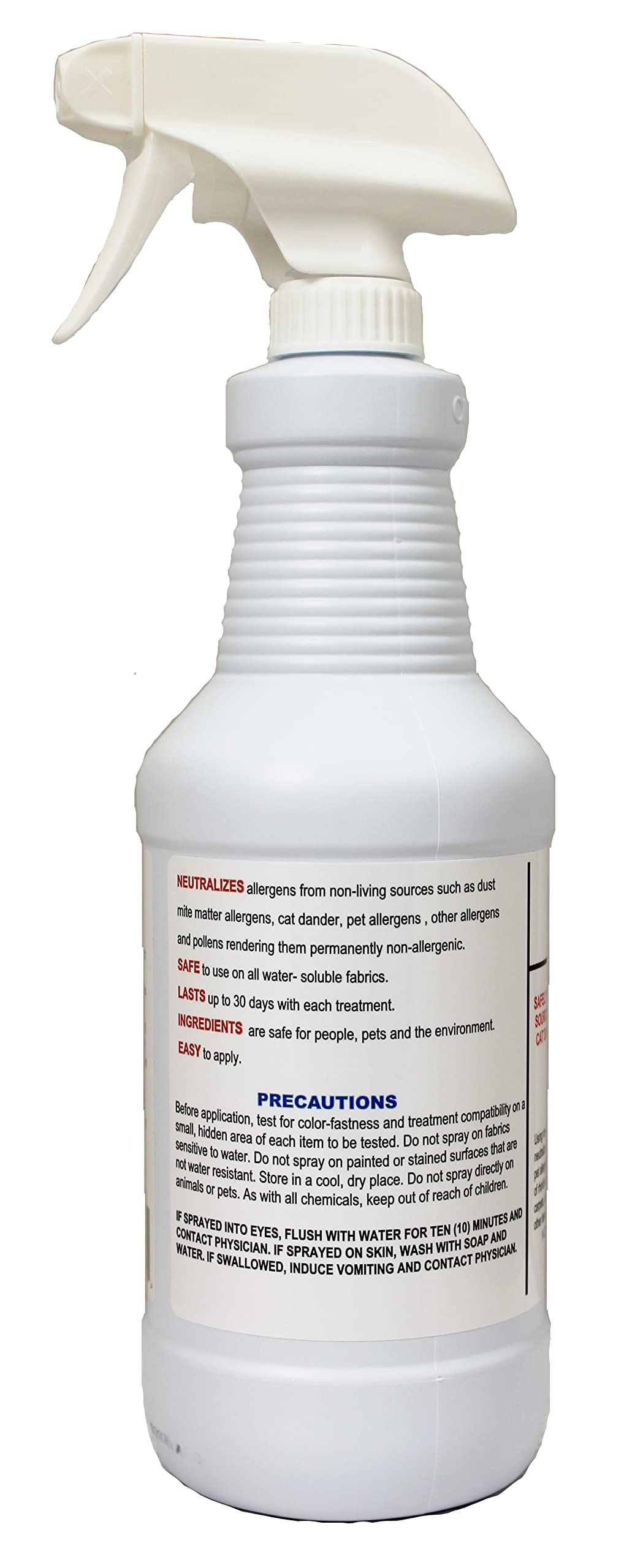 Allersearch ADMS mist on upholstery for allergen control