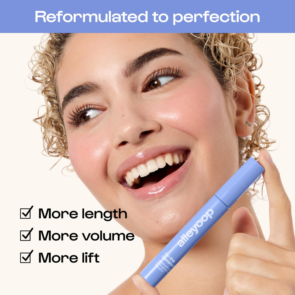 ALLEYOOP tubing mascara with biotin-infused formula supports healthy-looking lashes.