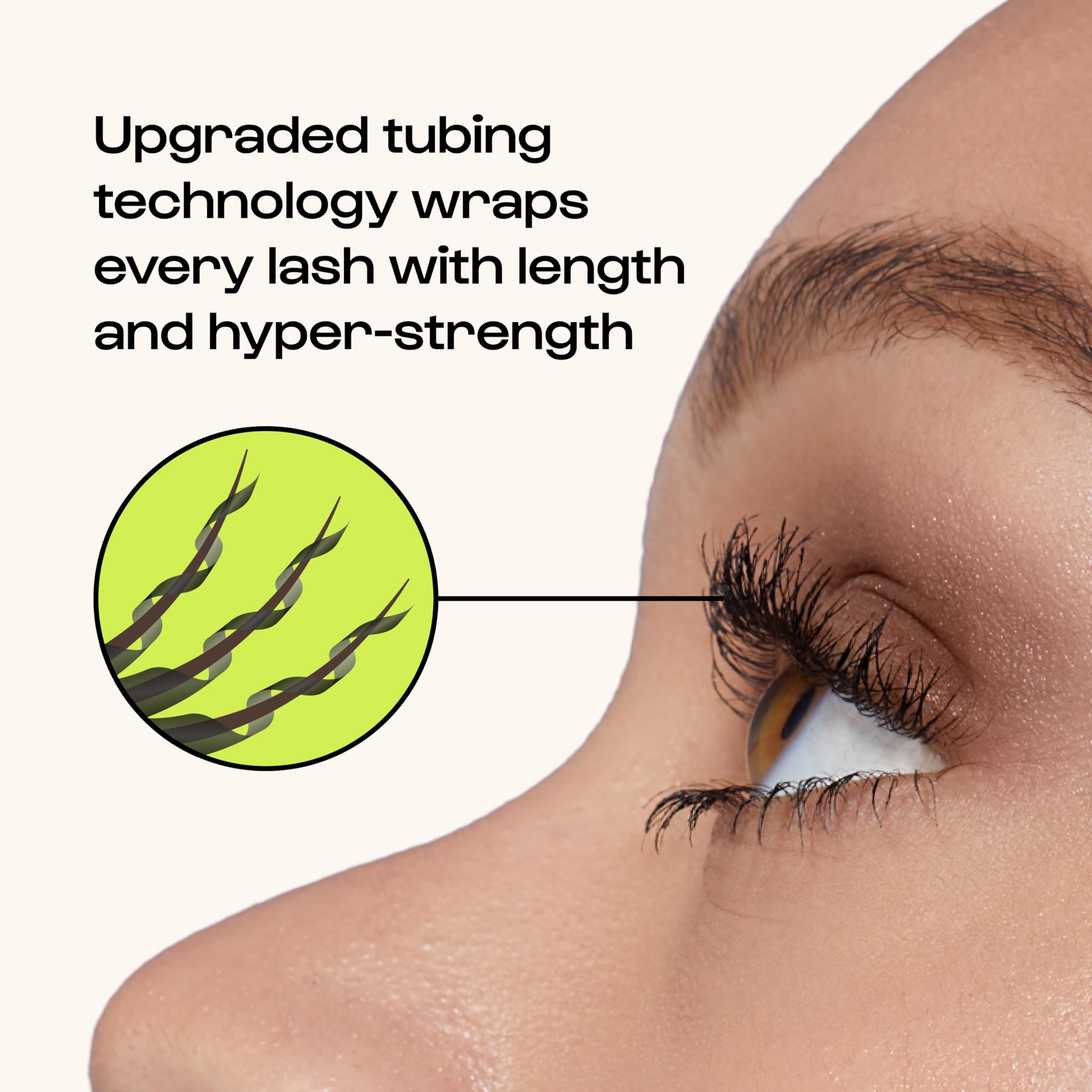ALLEYOOP tubing mascara delivers long, defined lashes with tubing tech.