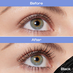 ALLEYOOP tubing mascara removes easily with warm water for gentle cleansing.