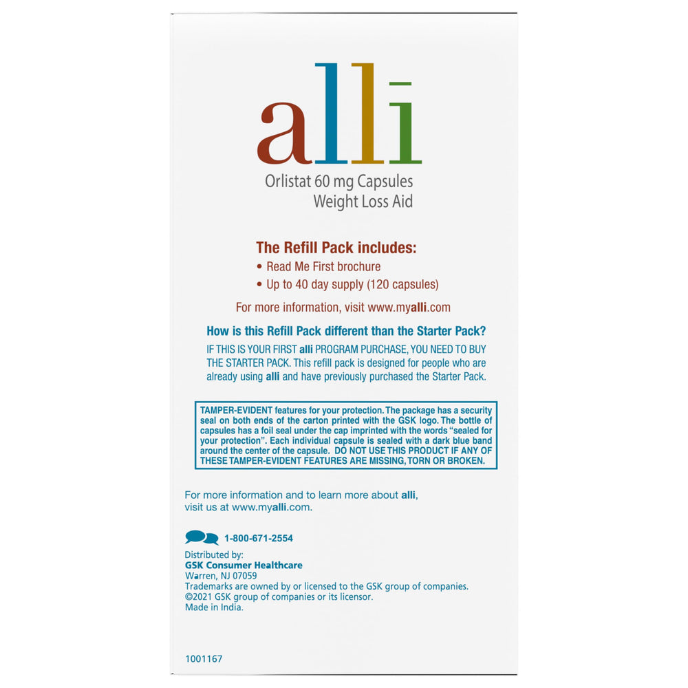 Alli capsules in hand for easy daily use