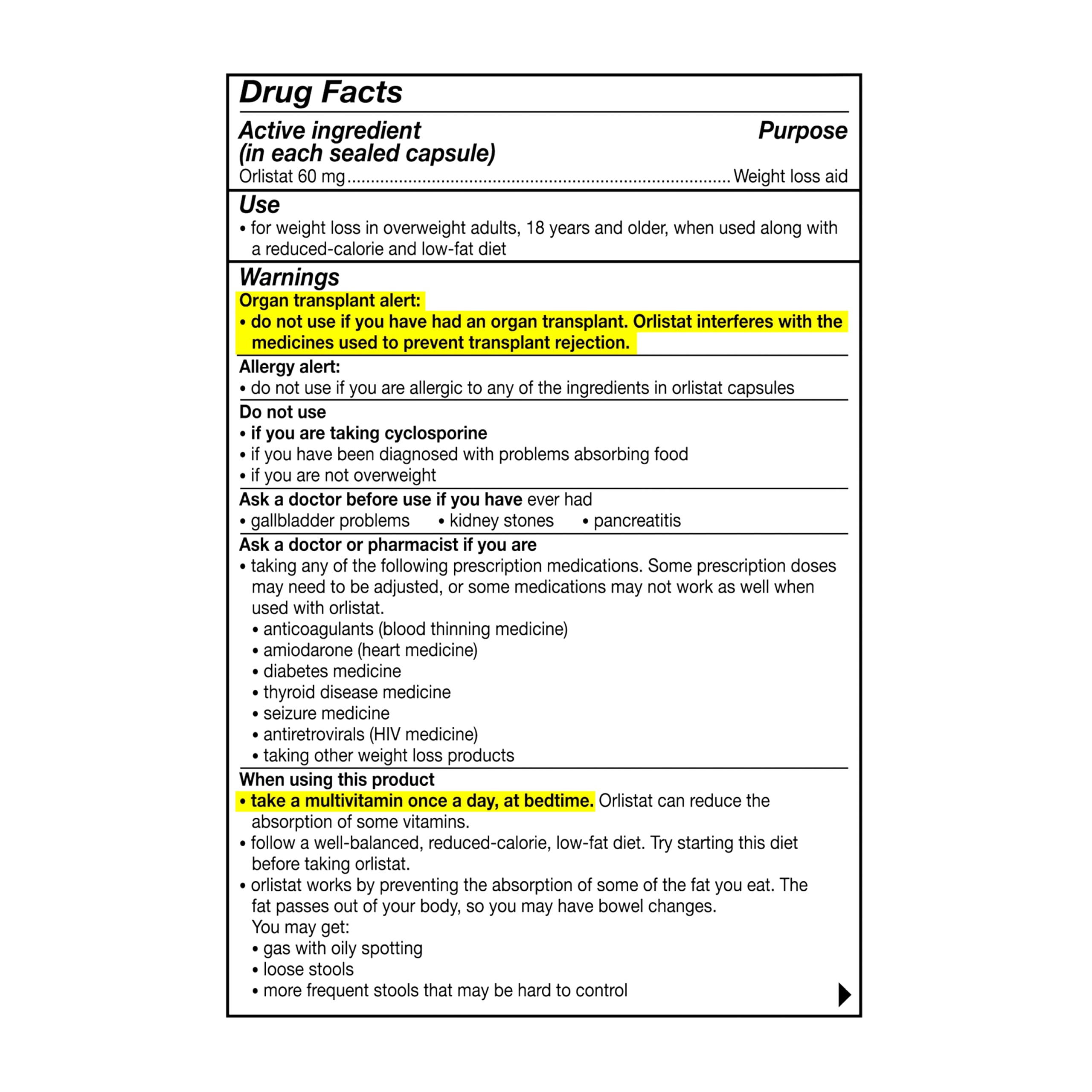 Alli diet and exercise guide graphic pairs lifestyle changes with capsules