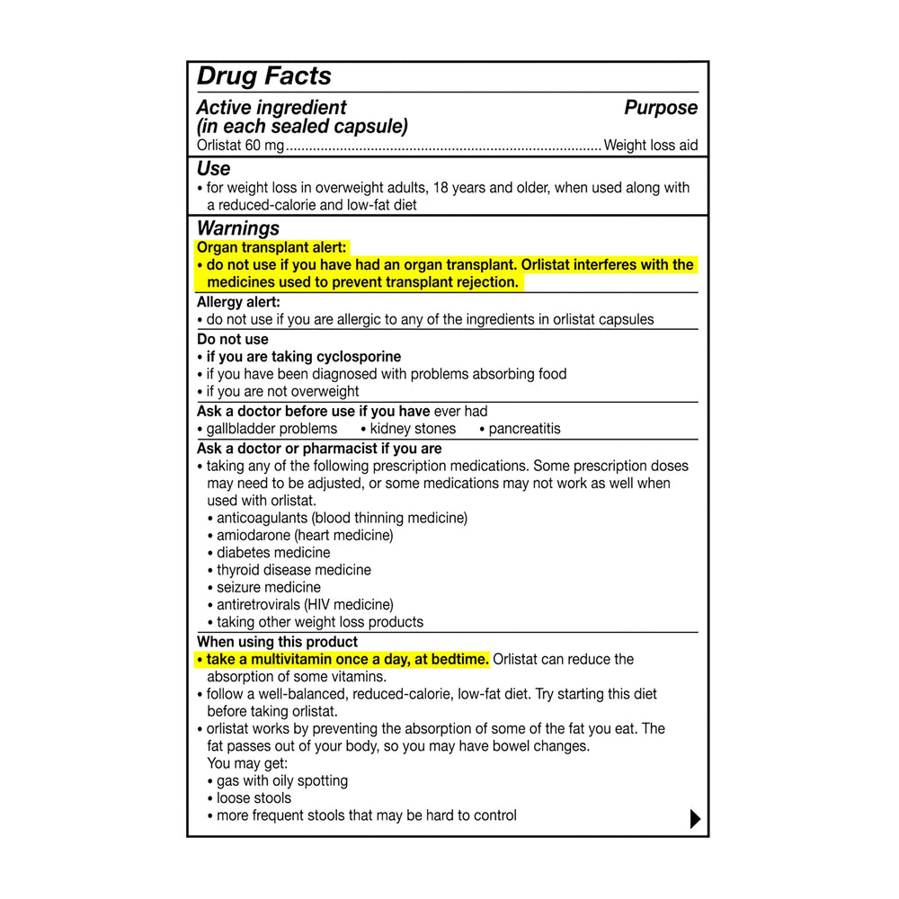 Alli diet and exercise guide graphic pairs lifestyle changes with capsules