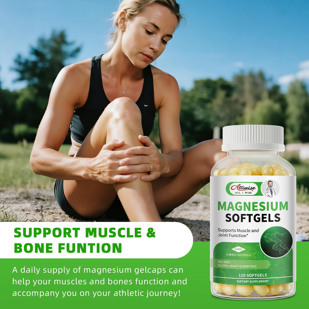 Alliwise bottle shows 60-day supply for consistent muscle and bone support.