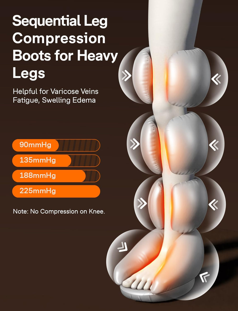 ALLJOY leg massager compression delivers a 360° massage.