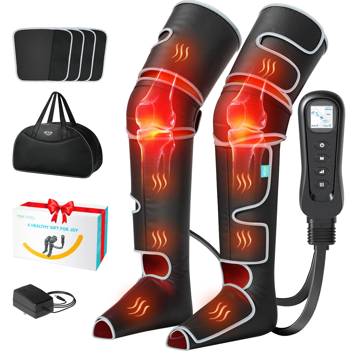 ALLJOY leg massager foot and knee heat for comfort.
