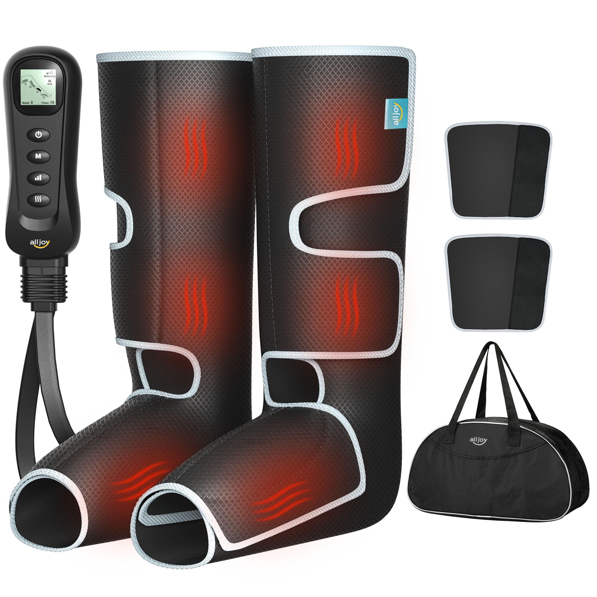 ALLJOY Leg Massager front view showing compact design for easy home use