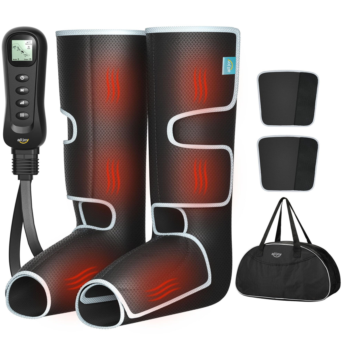 ALLJOY Leg Massager front view showing compact design for easy home use