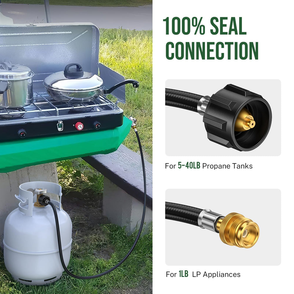 Alloxity 20lb to 1lb converter fits most outdoor grills.
