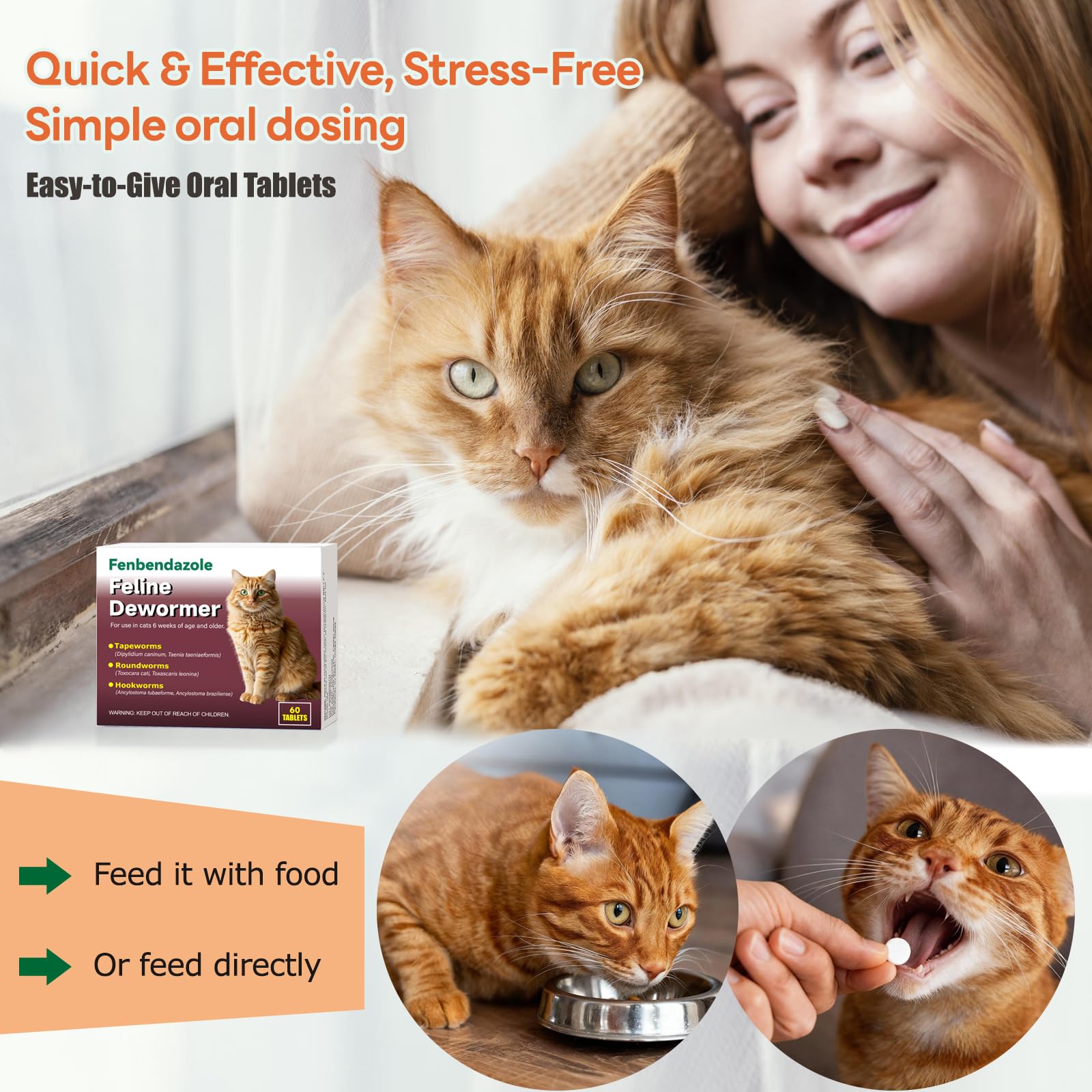 Alltripal dewormer packaging beside a healthy kitten signals wellness.