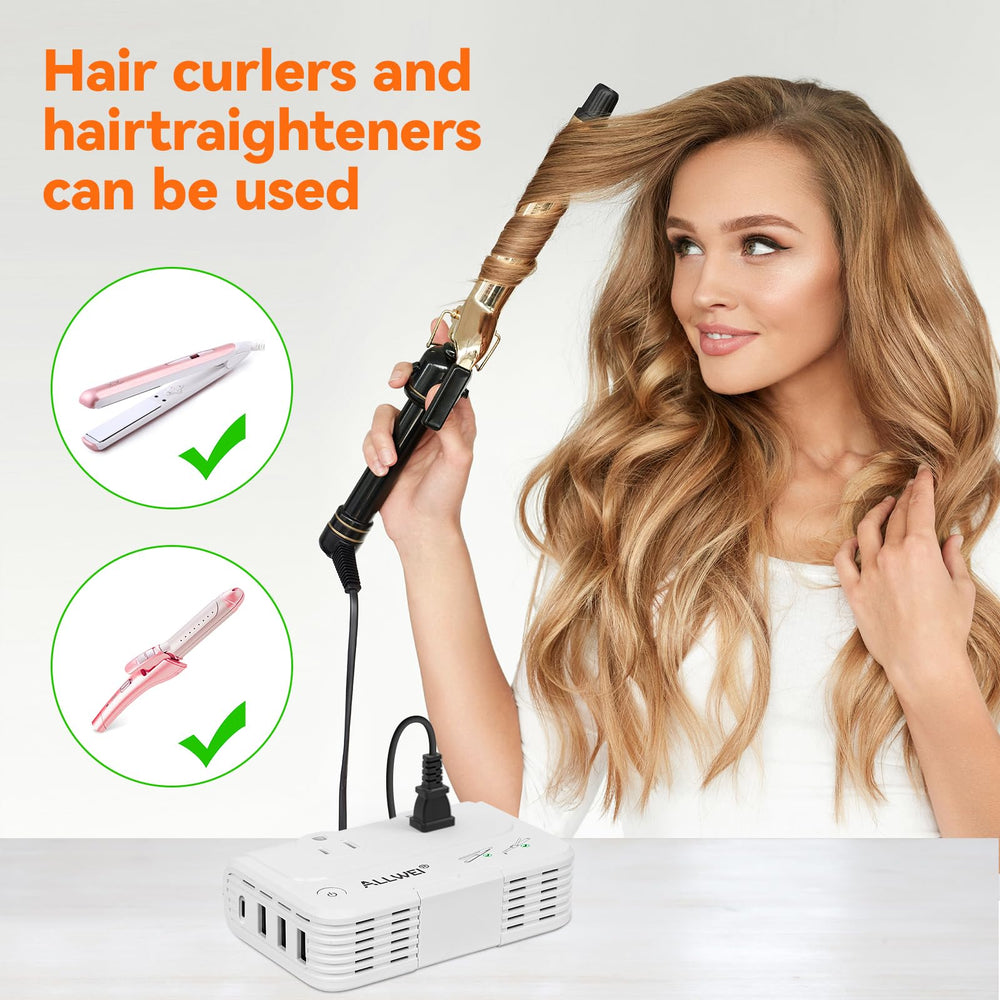 ALLWEI universal adapter shown with multiple plugs for worldwide use.