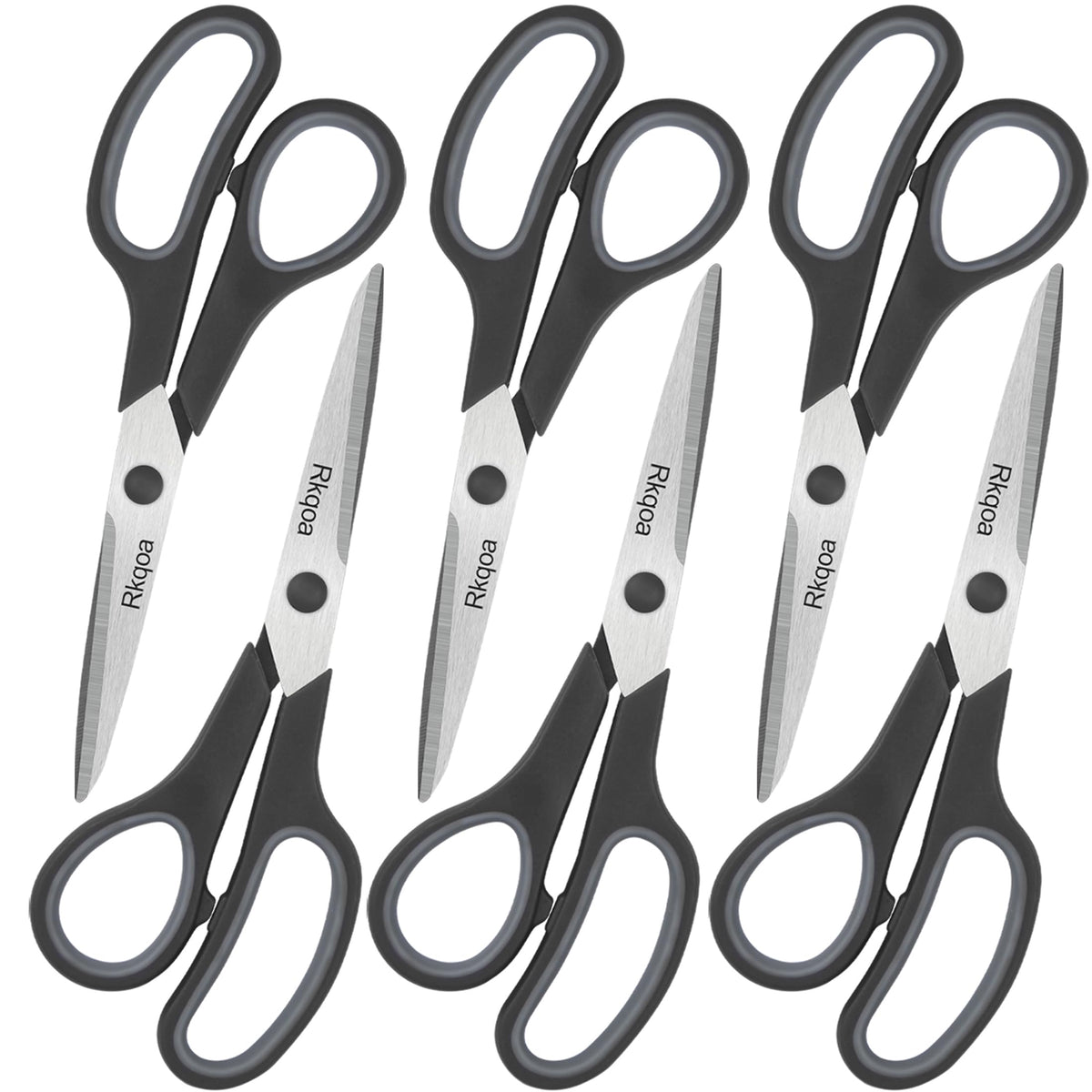 Almarto RKqoa 8-inch all-purpose scissors six-pack for versatile tasks.