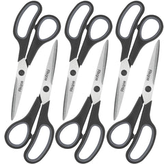 Almarto RKqoa 8-inch all-purpose scissors six-pack for versatile tasks.