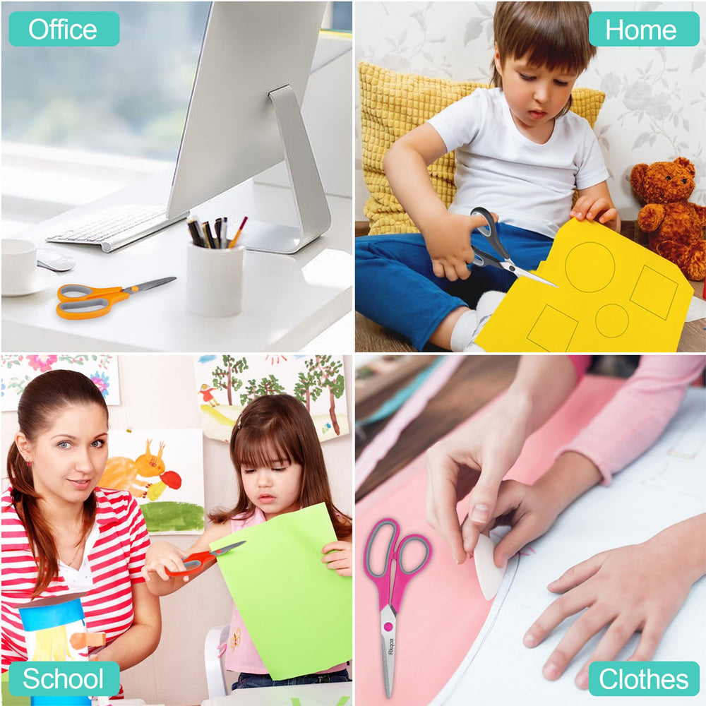 Almarto RKqoa multipurpose scissors for office, classroom, sewing, and crafts.