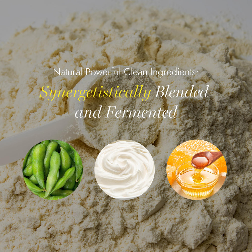 Almased nutrition facts panel provides transparent protein information.