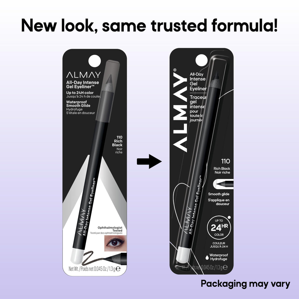 Almay Gel Eyeliner smoky eye look with bold depth