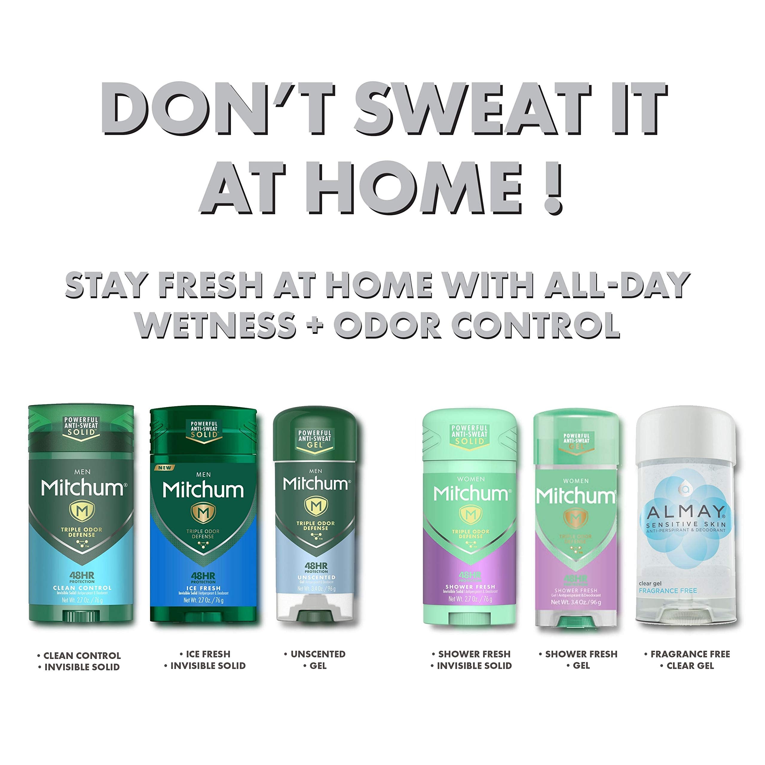 Almay Sensitive Skin Clear Gel Deodorant 4-pack on shelf.