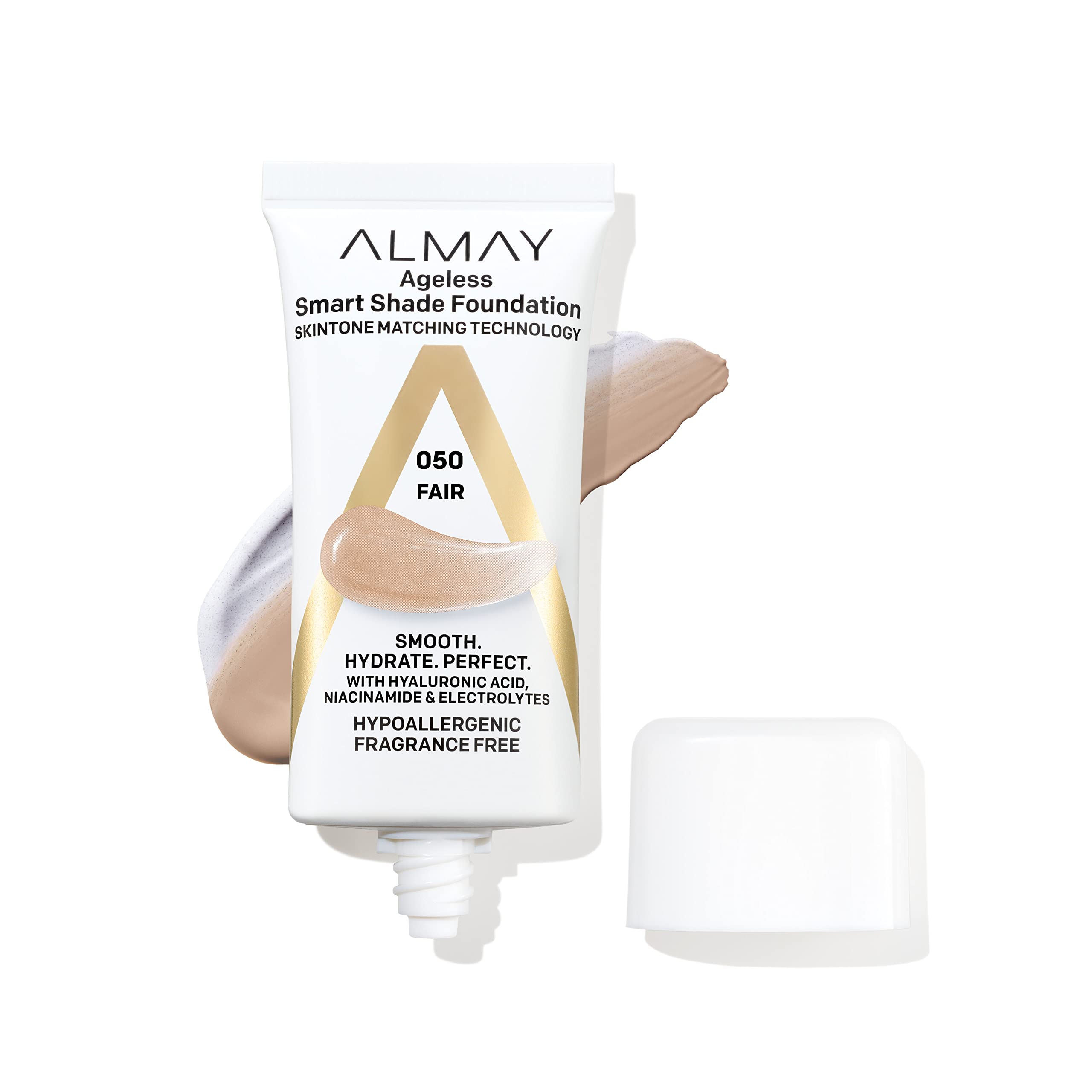 Almay Smart Shade Foundation bottle pour for effortless blending and a natural look.