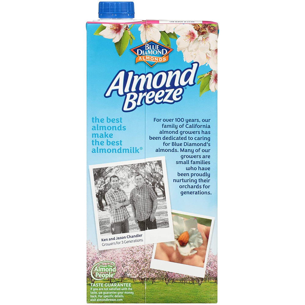 Non-GMO Project Verified seal on Almond Breeze carton.