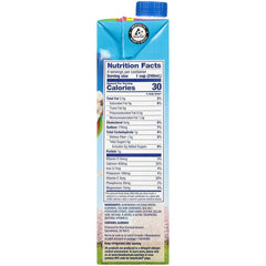 Real California almonds highlight the Almond Breeze formula.