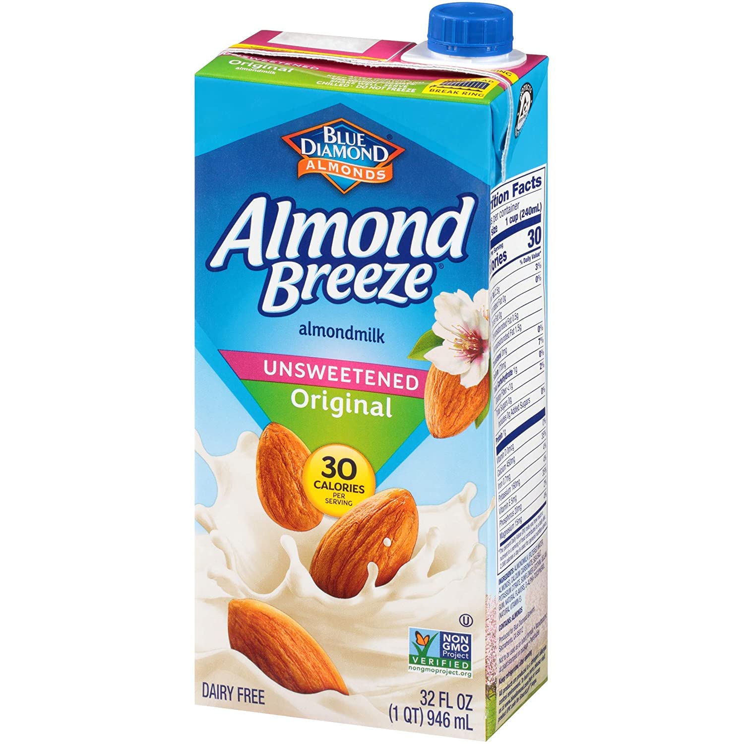 Vitamin D and E with calcium support in every pour of Almond Breeze.