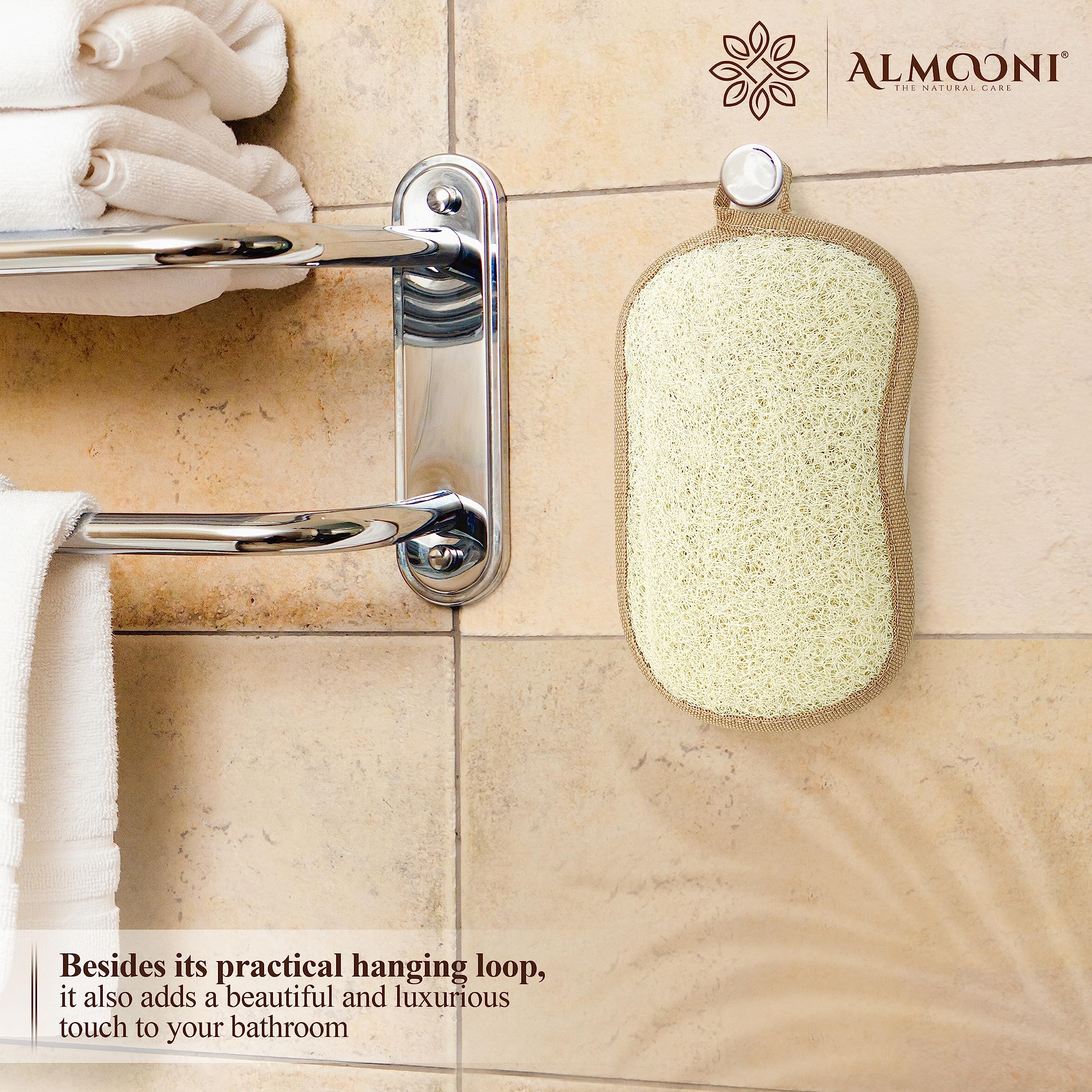 ALMOONI reverse terry cloth side removes oils for a refreshed feel