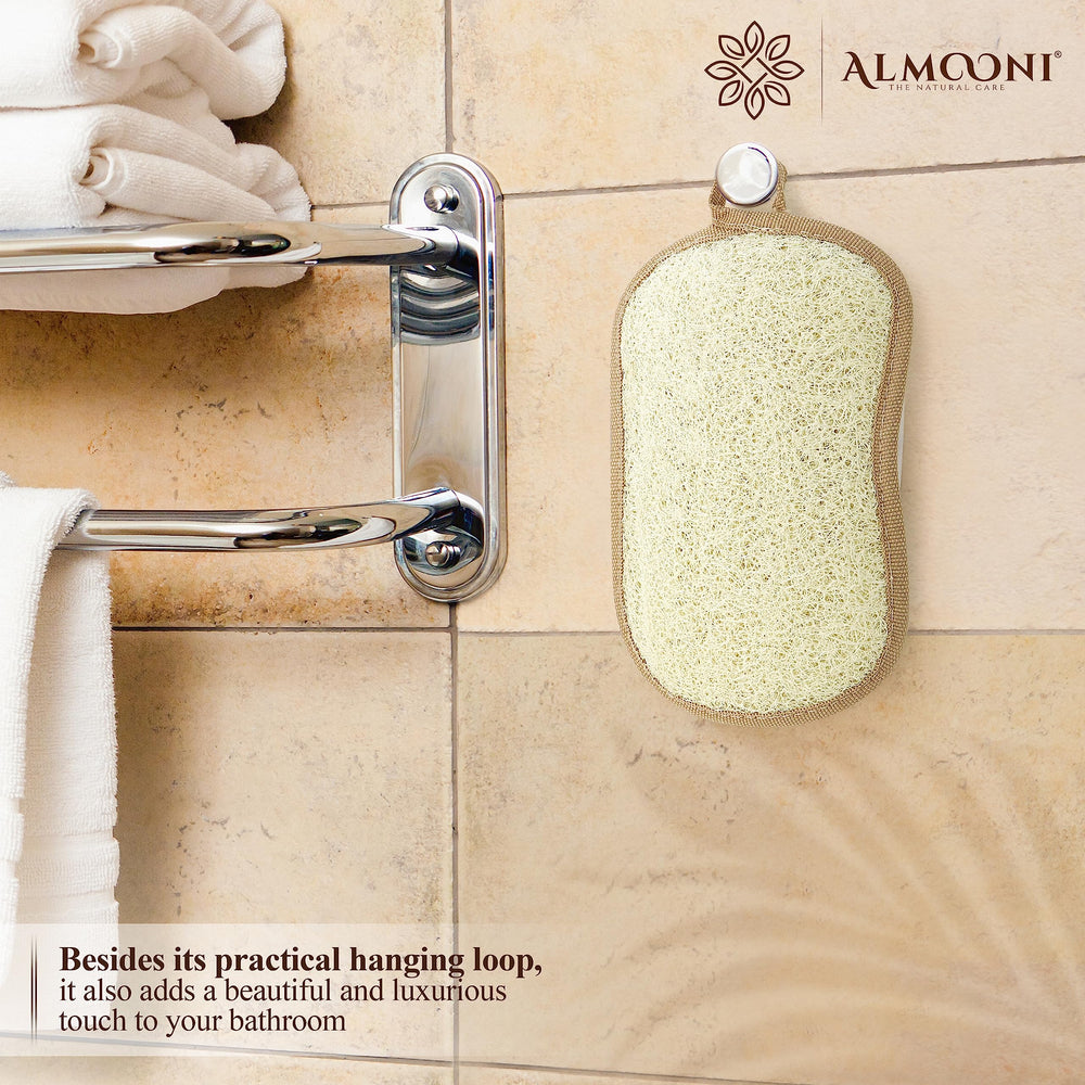 ALMOONI reverse terry cloth side removes oils for a refreshed feel