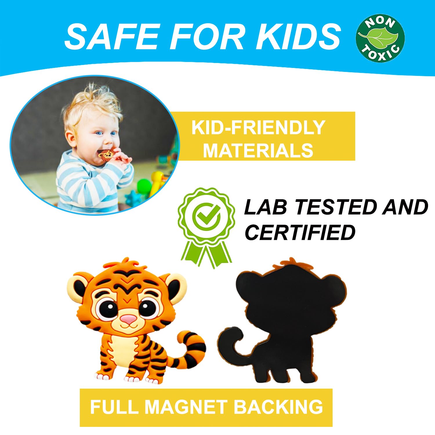 ALNETI elephant magnet for fridge supports sensory exploration and fine motor skills