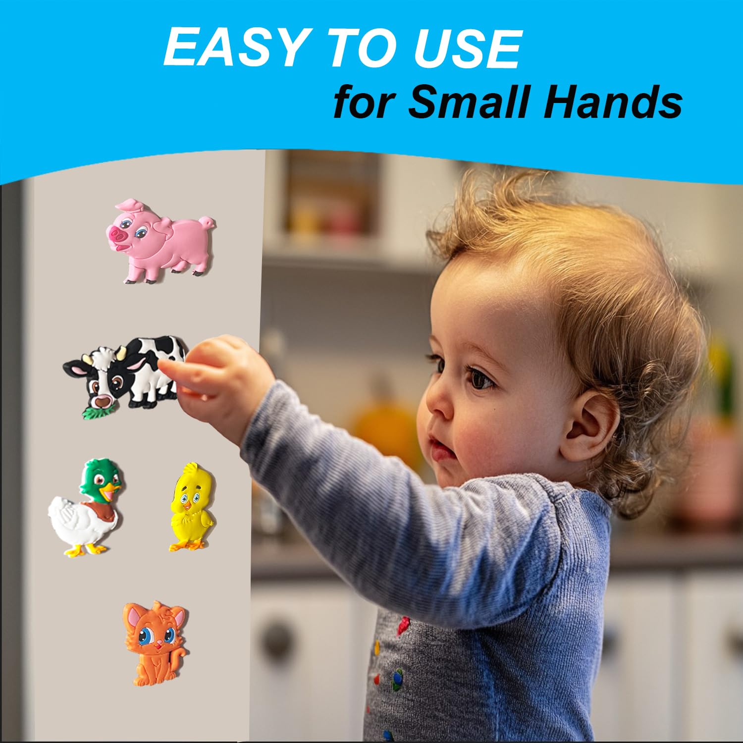 ALNETI kids fridge magnets for Montessori play encourage exploration and focus during playtime.