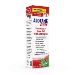 Alocane Max Emergency Burn Gel bottle ready for fast minor burn relief.