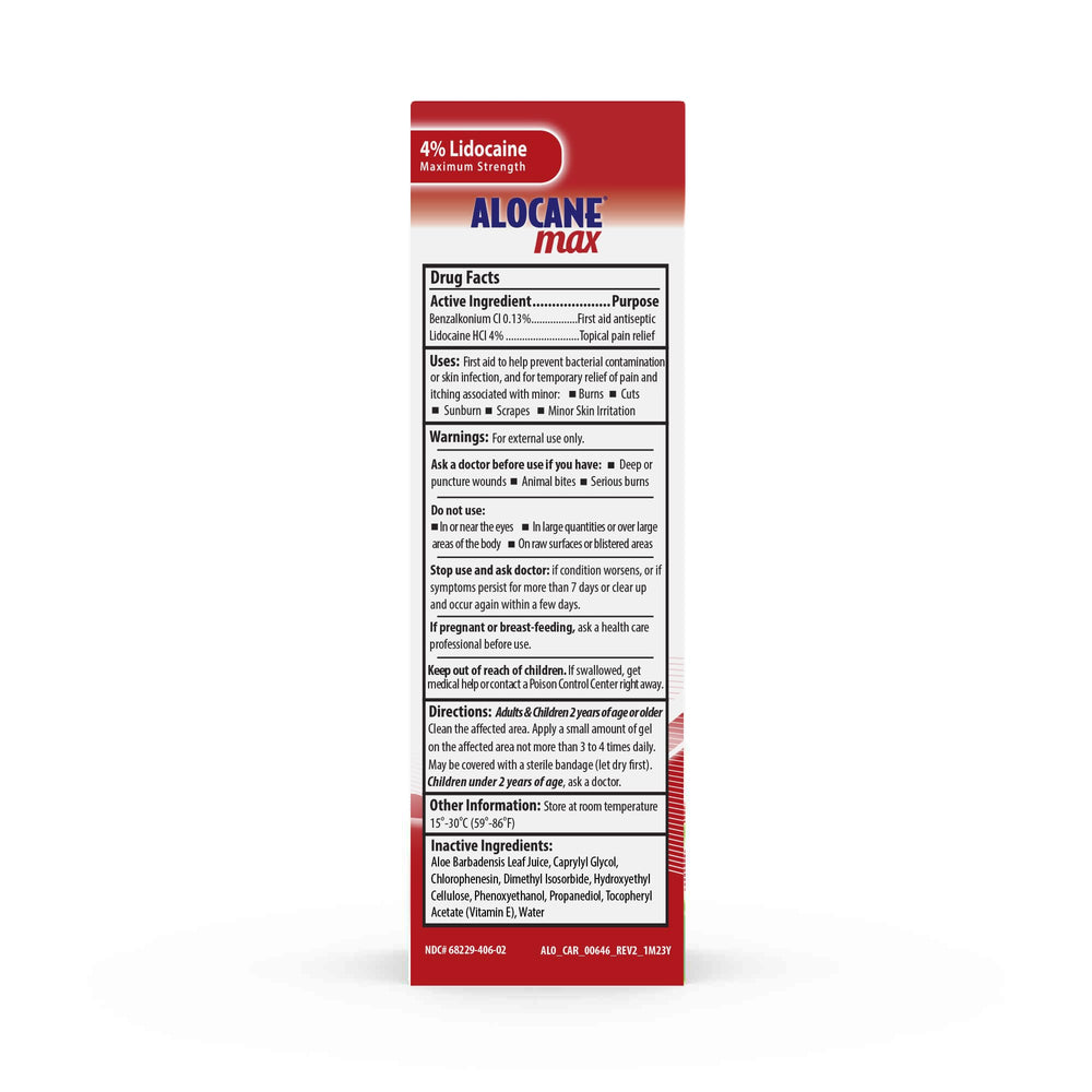 Close-up of Alocane gel being dispensed for targeted pain relief.