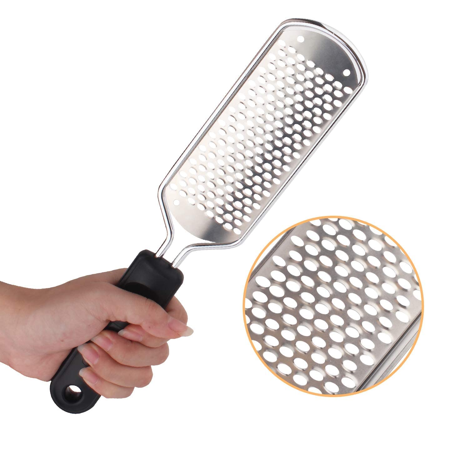 ALOCKMA foot file in shower-use scenario for wet or dry feet