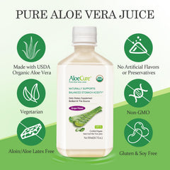 AloeCure bottle pour closeup for easy on-the-go hydration