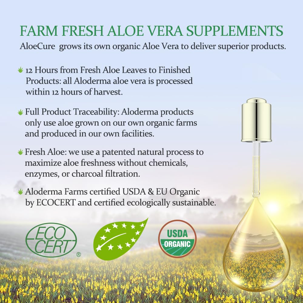 AloeCure immune support bottle suggesting daily immune defense support