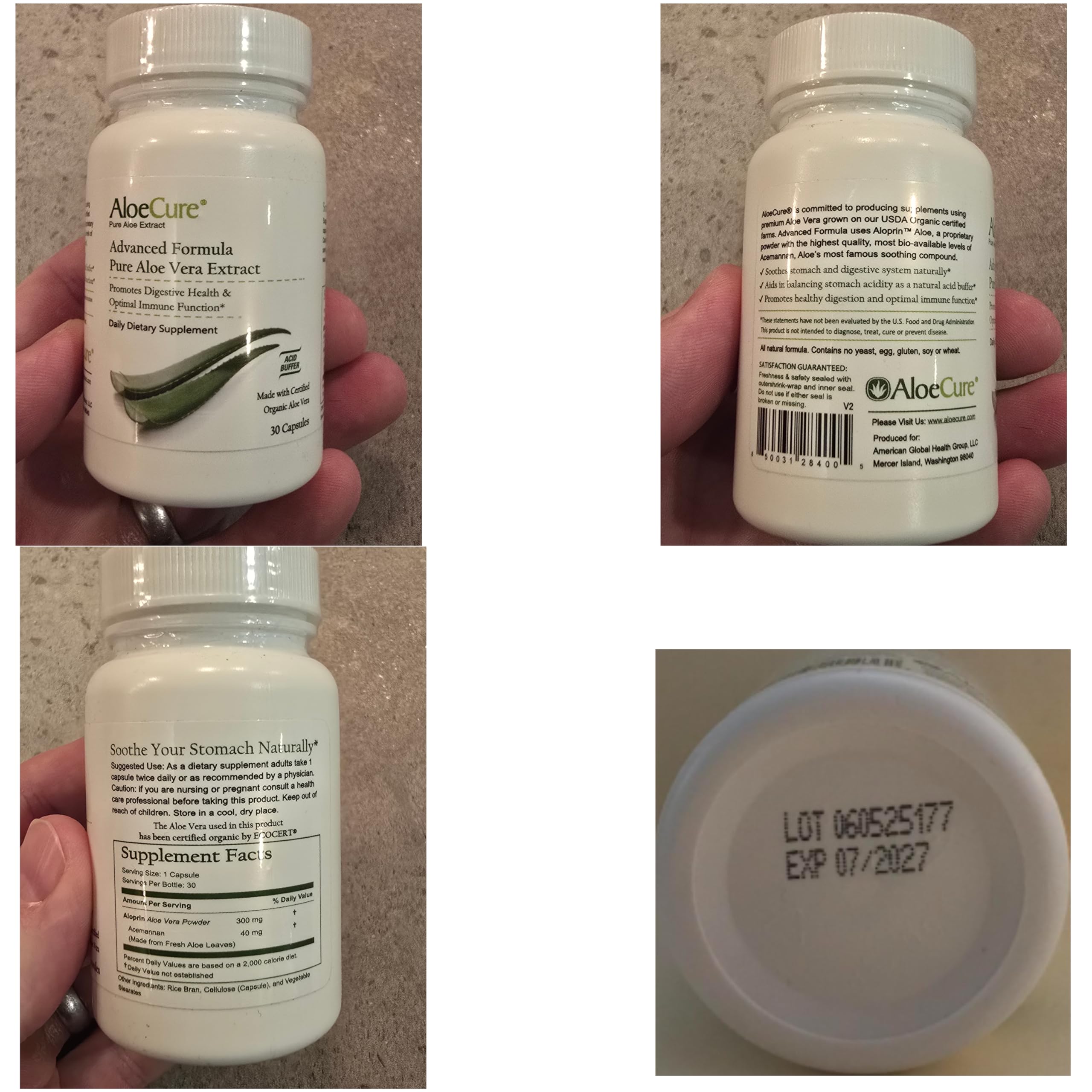 AloeCure Immune-support themed image hints potential overall wellness benefits.