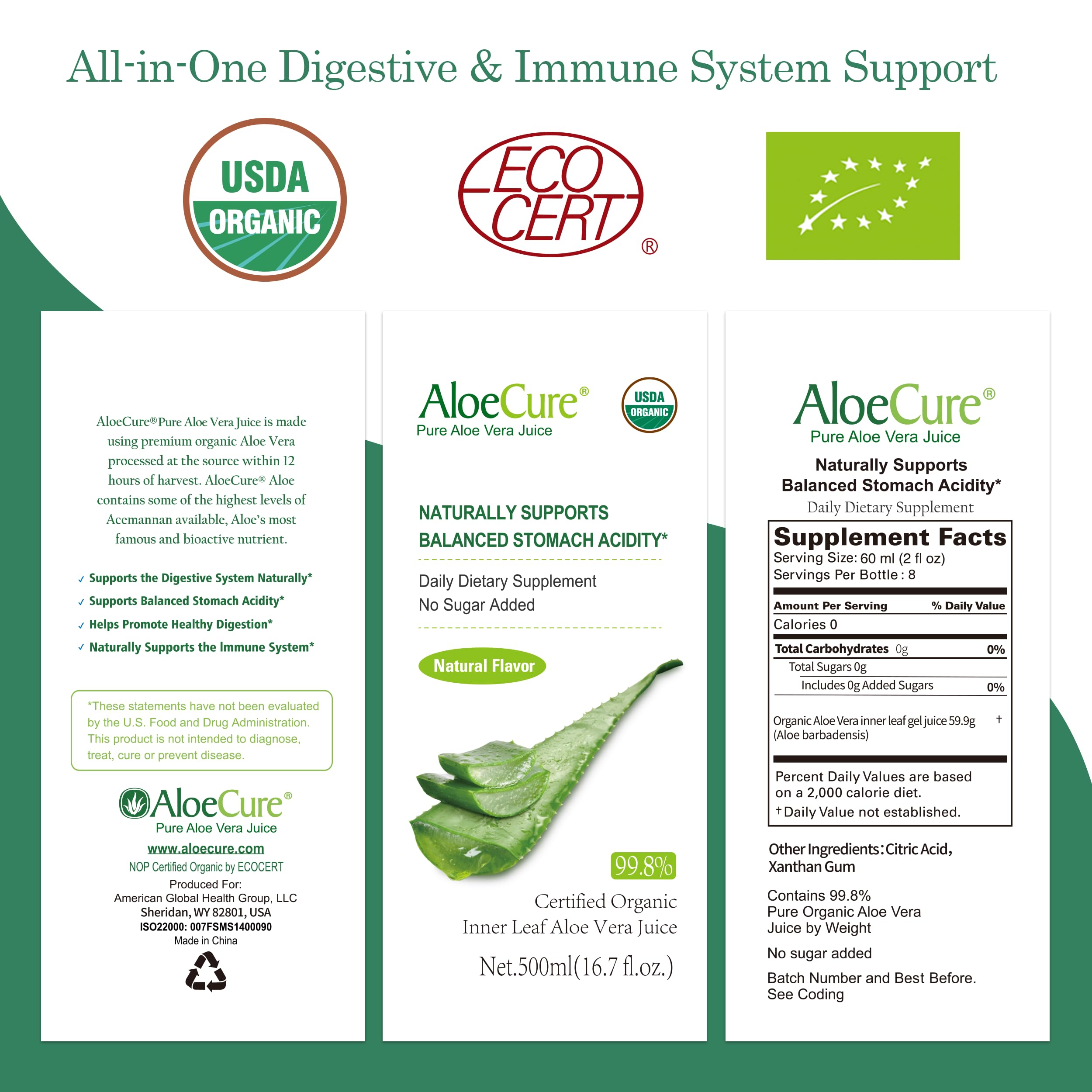 AloeCure low-temperature processing scene conveys chemical-free production