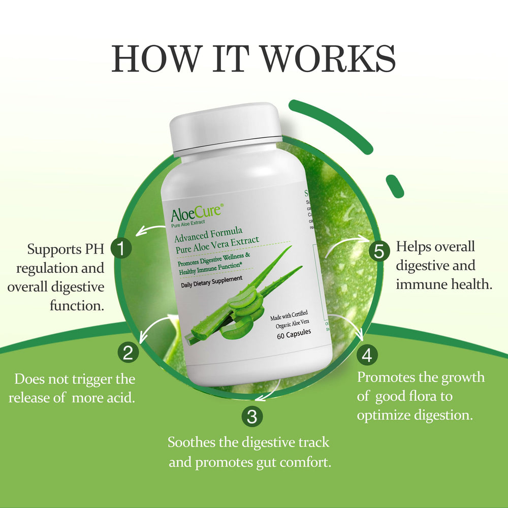 AloeCure Organic certifications label on bottle signals trusted organic aloe supply.
