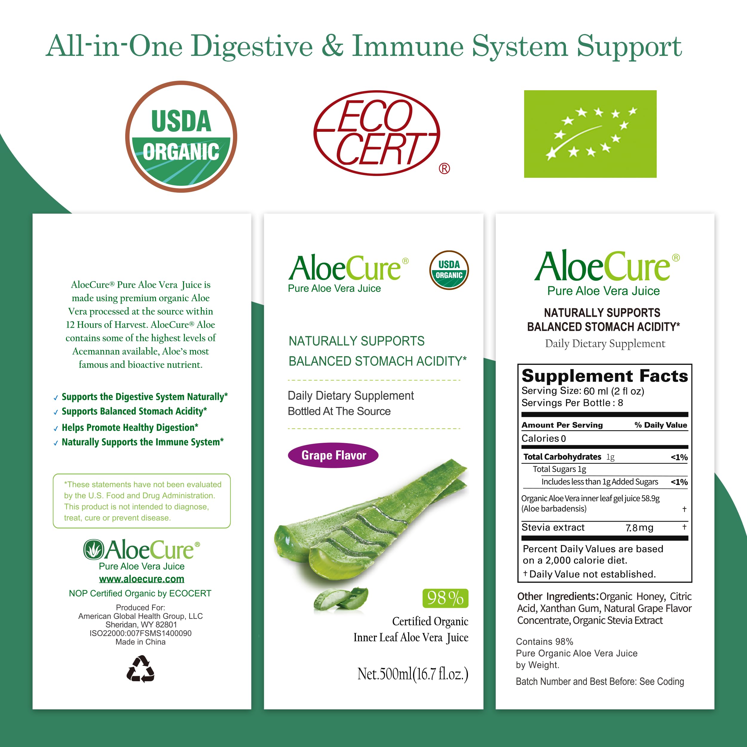 AloeCure organic farm processing facility illustrating on-site freshness